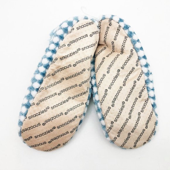 NWT Snoozies Women's Harlequin Classic Light Blue & White Slippers Medium 7/8 - - Picture 5 of 6